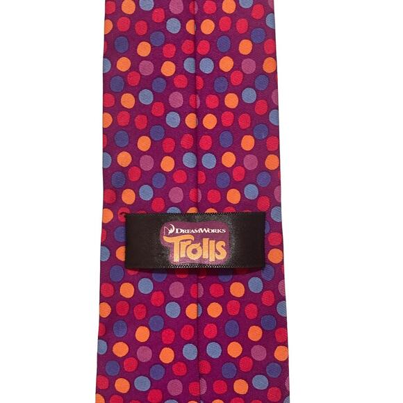 Dreamworks Trolls Dot N Poppy Novelth Necktie Polyester Multicolor - Picture 4 of 7